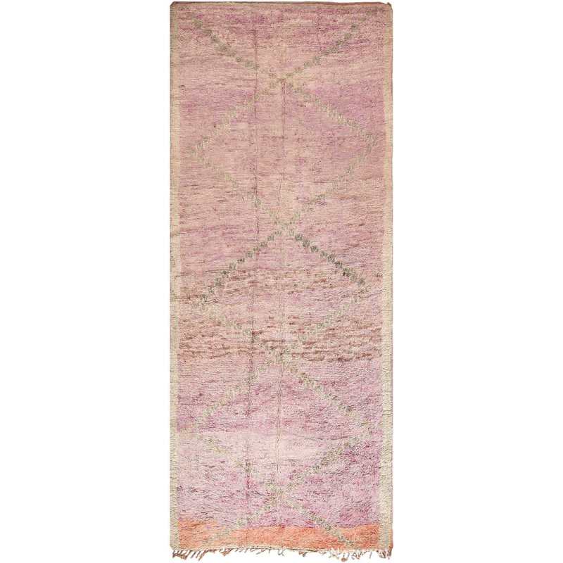 Tapis marocain rétro lilas