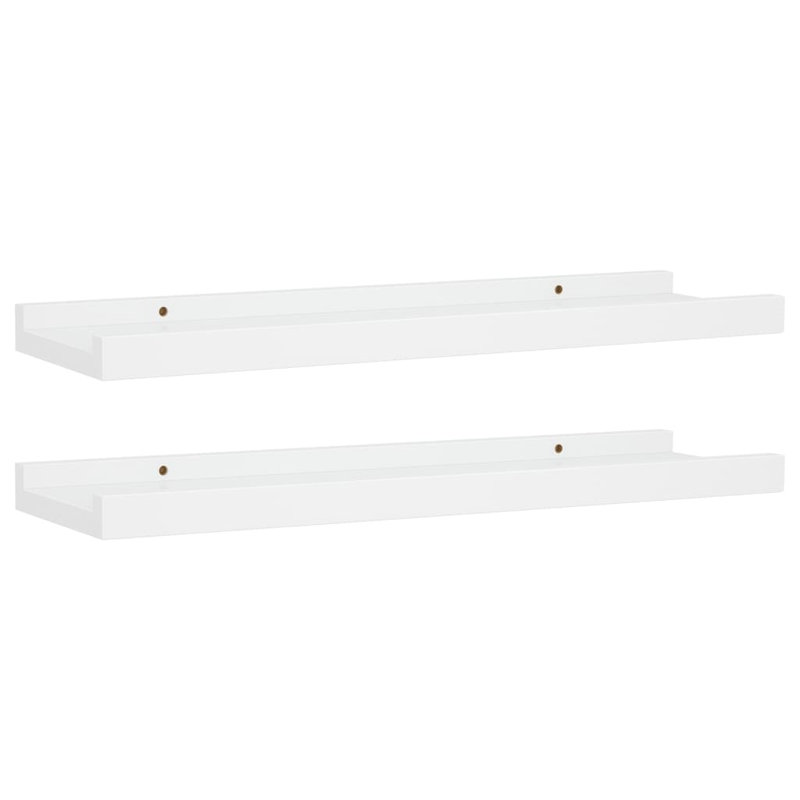 Arslaan 2 -Piece Floating Shelf, 3cm H x 40cm W x 9cm D, White