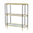 Metal Console Table, Mirrored Shelf