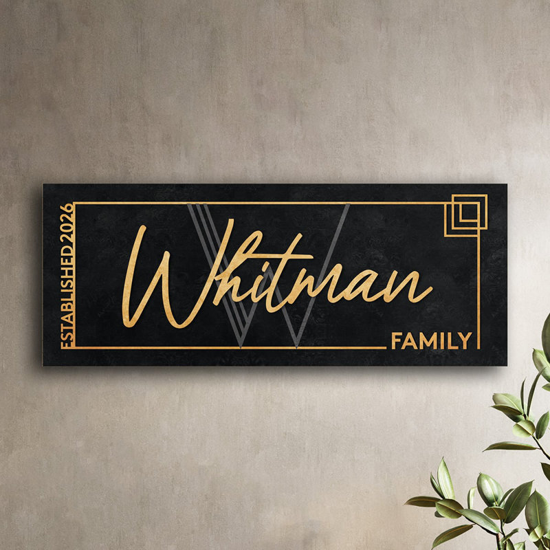 Modern Custom Family Name Sign - Wooden Family Name Signs Wall Décor, Yes
