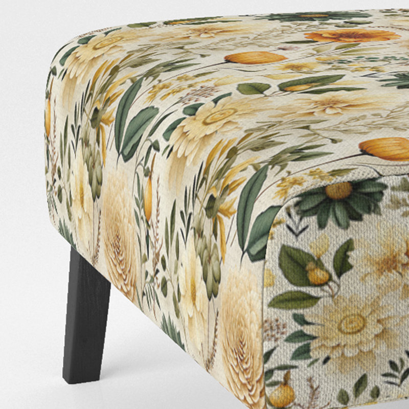 Floral Wanderlust Boho Pattern - Upholstered Bohemian & Eclectic Accent Slipper Chair