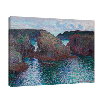 «Rocks AT Port-Goulphar, Belle-Iie» par Claude Monet - reproduction d'art sur toile tendue