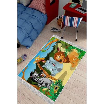 Luxurious Velvet Area Rug (4.6 x 7.2 ft), 100% Antibacterial Fabric, Non-Slip Cotton Backing, Pile Height: 0.4 in | Machine Washable, 3D Digital Print Design | Perfect for Living Room & Bedroom Decor, Soft & Durable