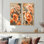 Collection pivoines pivoines d'automne - Collection de 2 panneaux sur toiles florales
