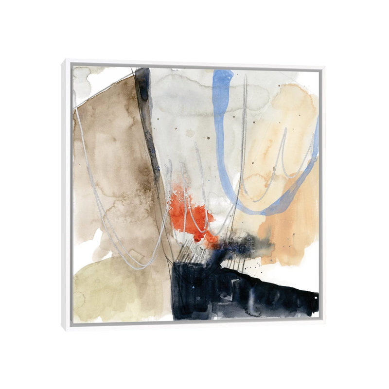« Abstract coordonnées V » par Jennifer Goldberger, reproduction d’art, H 26 po x l 26 po x P 1,5 po, Toile blanche encadrée