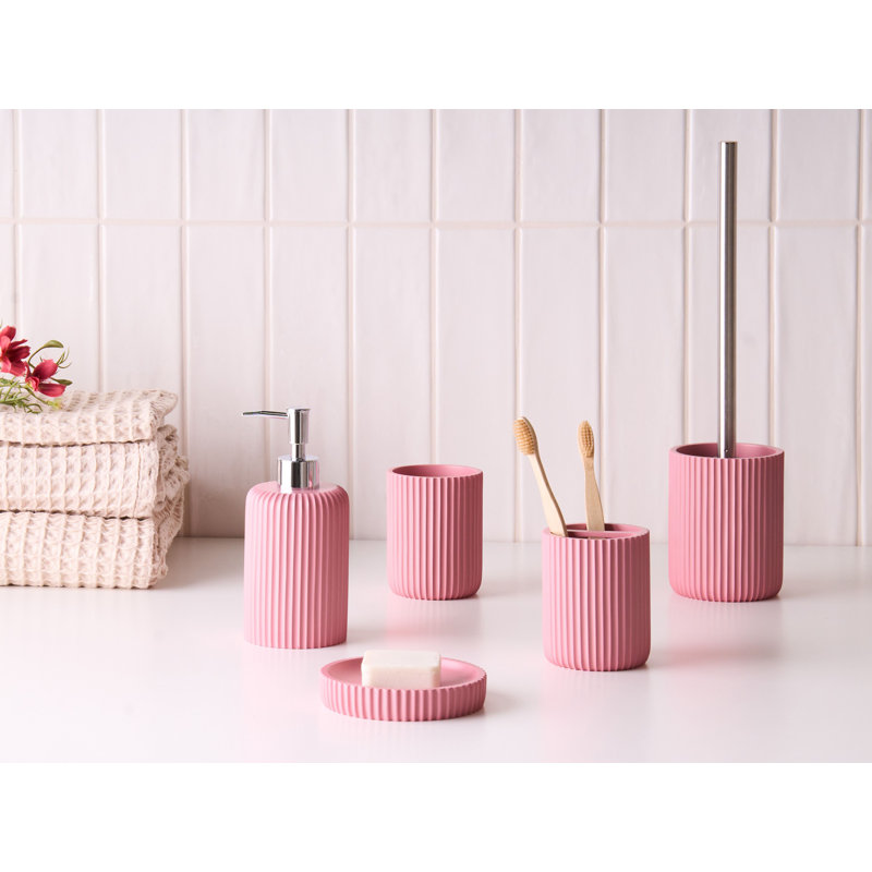 Bathroom Accessory Set, Pink