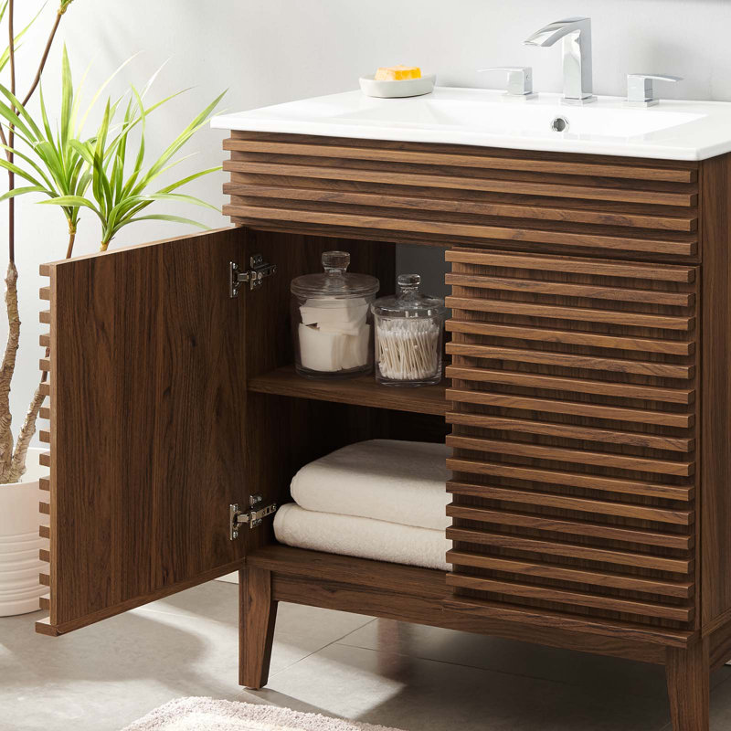 Crawley 30" Bathroom Vanity Cabinet, White