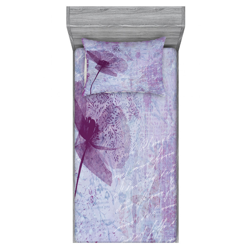 Microfiber Sheet Set, Twin Sheet Set with Fitted Sheet