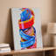 Toile, composition abstraite vibrante mettant en vedette des rubans translucides coulants de couleur, art mural entrelacé dans une danse dynamique, art mural sur toile-2008937233