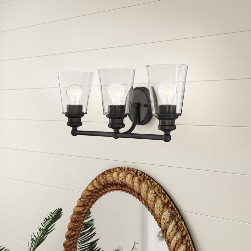 Éclairage pour meuble-lavabo 3 lumières Hogue, Bronze huilé