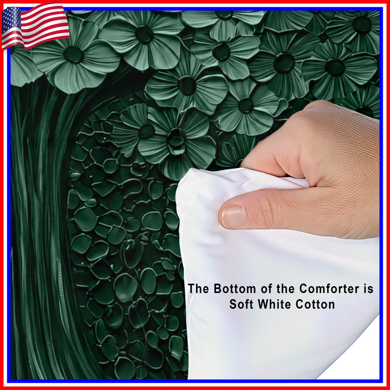 Floral Green Tree Comforter, Twin Extra Long