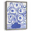 «Blue Brush Flowers I», reproduction encadrée - bois massif-308023178