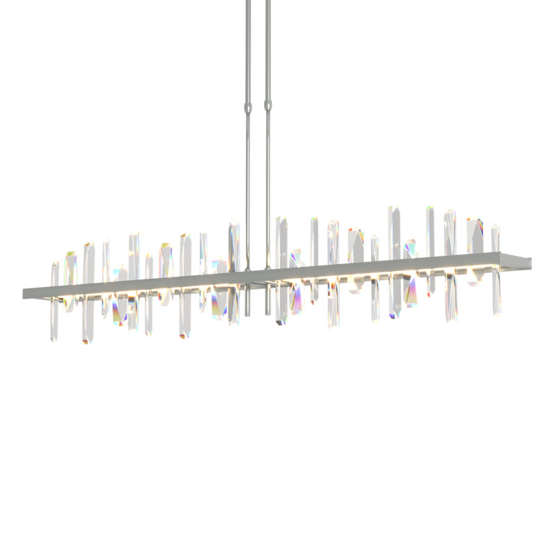Solitude Kitchen Island Linear LED Pendant, Vintage Platinum
