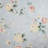 Samarkanda floral Wallpaper pink flowers rustic Gray Silver Metallic faux plaster