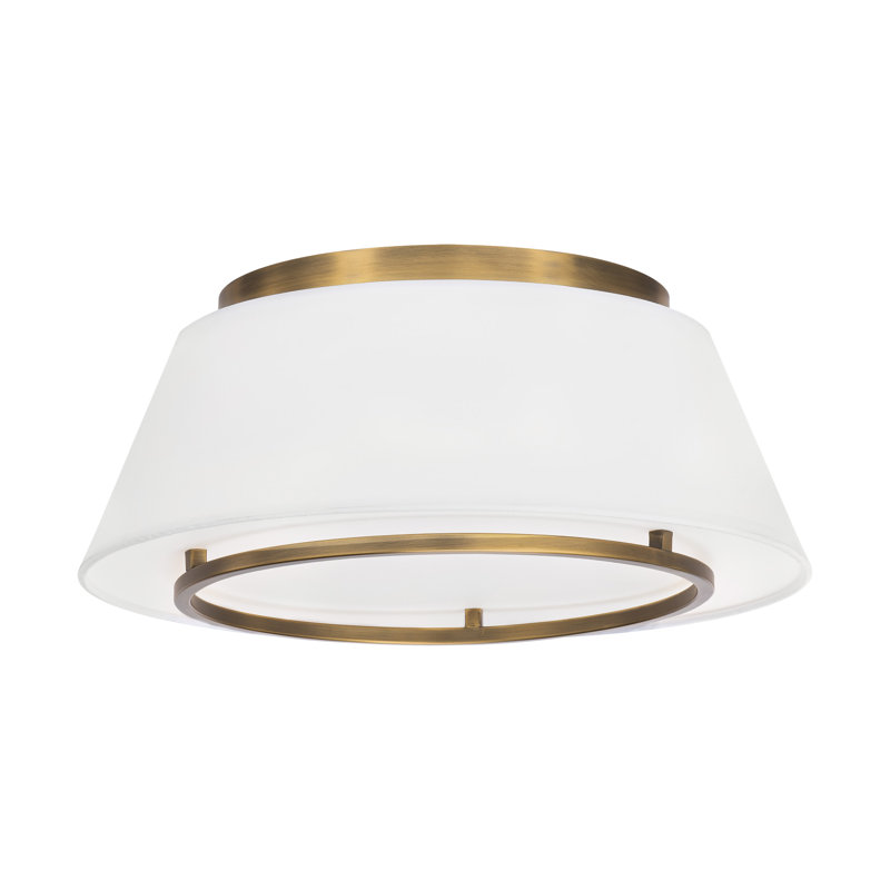 Plafonnier encastré à DEL 1 lumière Hailey, Laiton vieilli