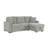 90" L-Shaped Sectional Sleeper Sofa With Reversible Storage Chaise,Modern Convertible Pull Out Couch Bed With Dual Cup Holders And 2 Pollows-1907130596