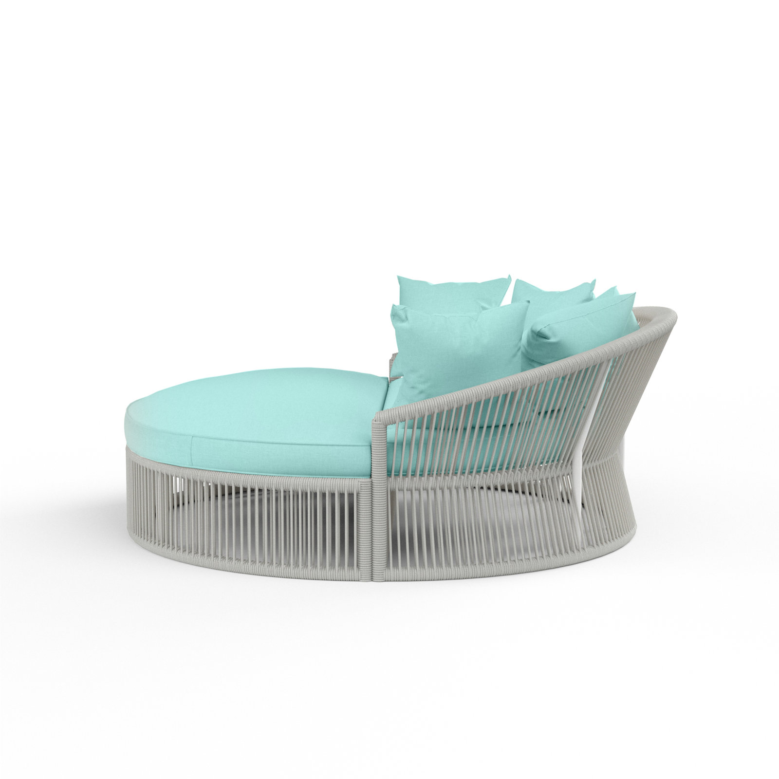 Renfri 67" Sunbrella® Patio Daybed, Gray, Dupione Celeste Sunbrella®
