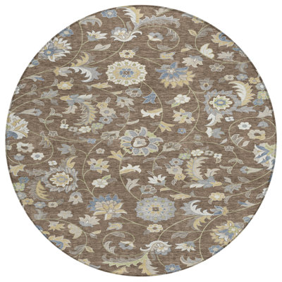 Tapis intérieur / extérieur lavable à la machine chocolat 9 pi x 12 pi ACN1006 Chayden