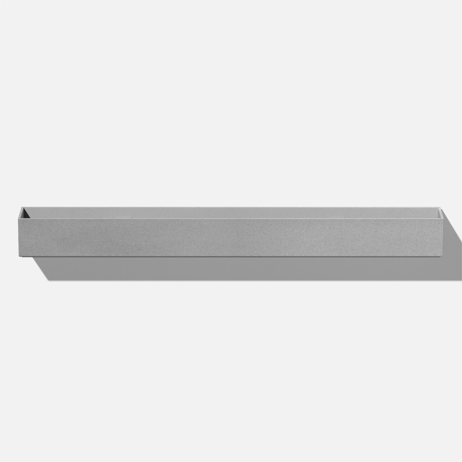 Geo Series Plastic Trough Hanging Planter, 1, Gray, 3'' H x  32'' W x 3.5'' D