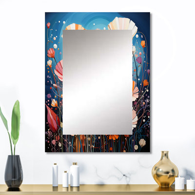Kivett - Floral Metal Mirror