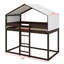 Lit superposé en bois avec tente-1690159087