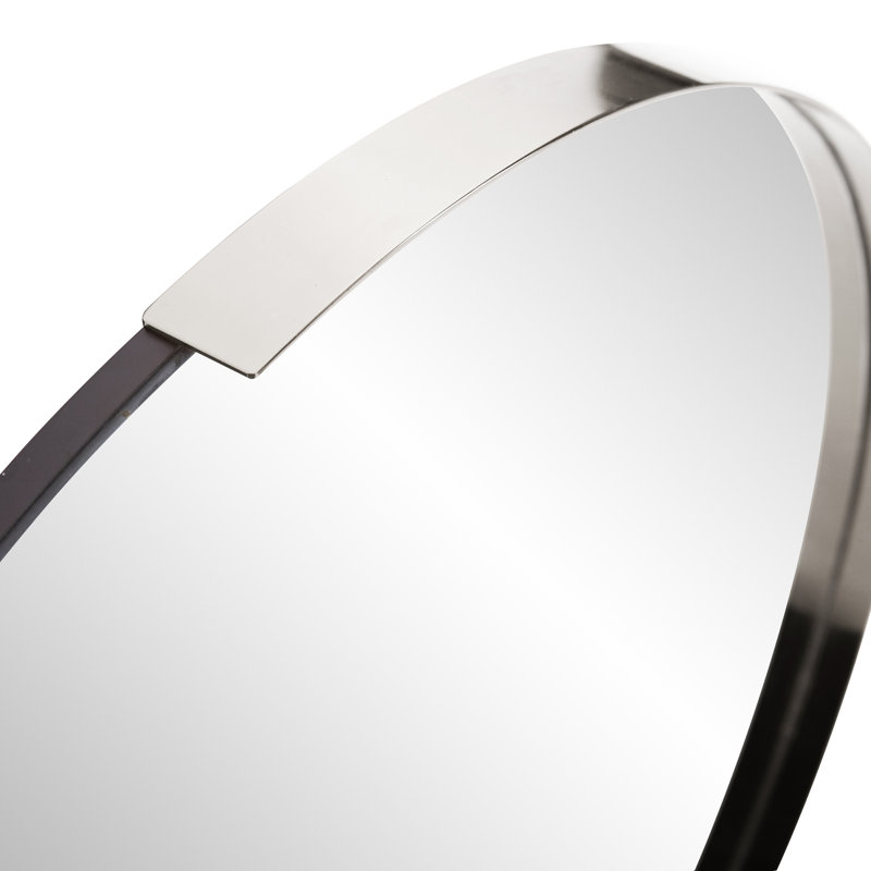 Miroir biseauté moderne et contemporain Ames, Argent argent