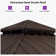 Aluminum Patio Hardtop Bronze Gazebo with Privacy Curtain and Mosquito Netting