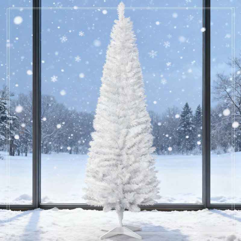 Arbre de Noël, arbre de Noël mince avec branche réaliste
