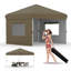 10x10 Pop Up Canopy Tent Outdoor Canopy with 4 Removable Sidewalls Heavy Duty Commercial Instant Tent Shelter (10x10FT/3 Side Walls)-115864136