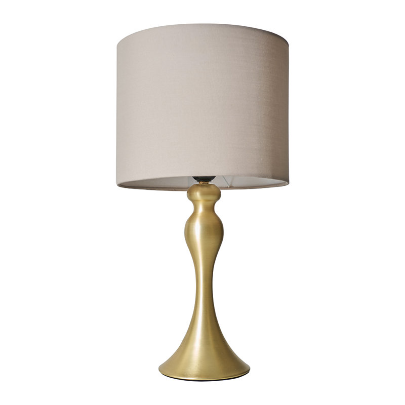 Gonzalas Metal Table Lamp, No, Biege