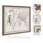 Tableau d'affichage en lin encadré en tissu noir et blanc-124843813-124843817