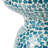 D15x16" Capiz Garden Stool Small Side Tabel, Blue Accent Round End Table
