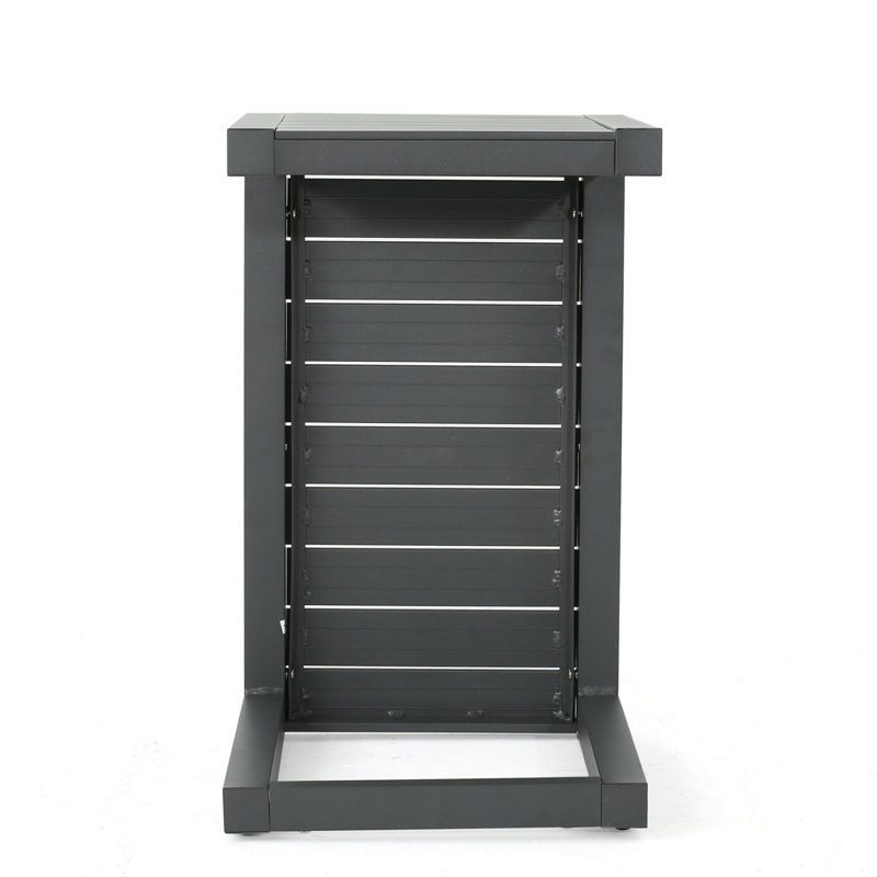 Modern Table In Grey - Aluminum, For Outdoor Enjoyment Time Aluminum Furniture