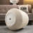Off-White Magnesium Oxide Fluted Tapered Side Table, 1654" Top Diameter Round End Table