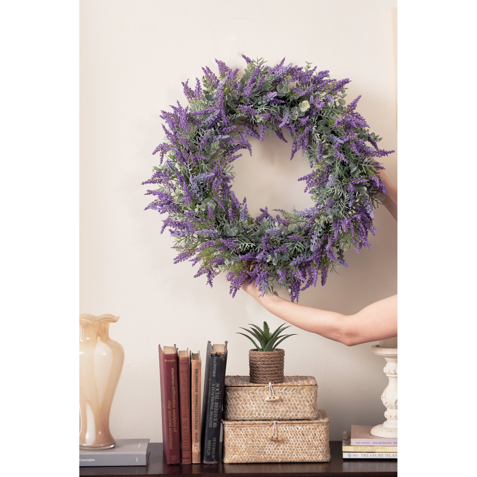 20" Handcrafted Lavender Wreath
