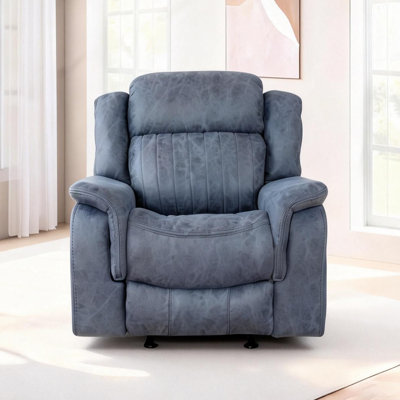 Fauteuil inclinable manuel en cuir synthétique 42,12 po - inclinable à 90 ° - 160 °, fonction berçante pour le salon