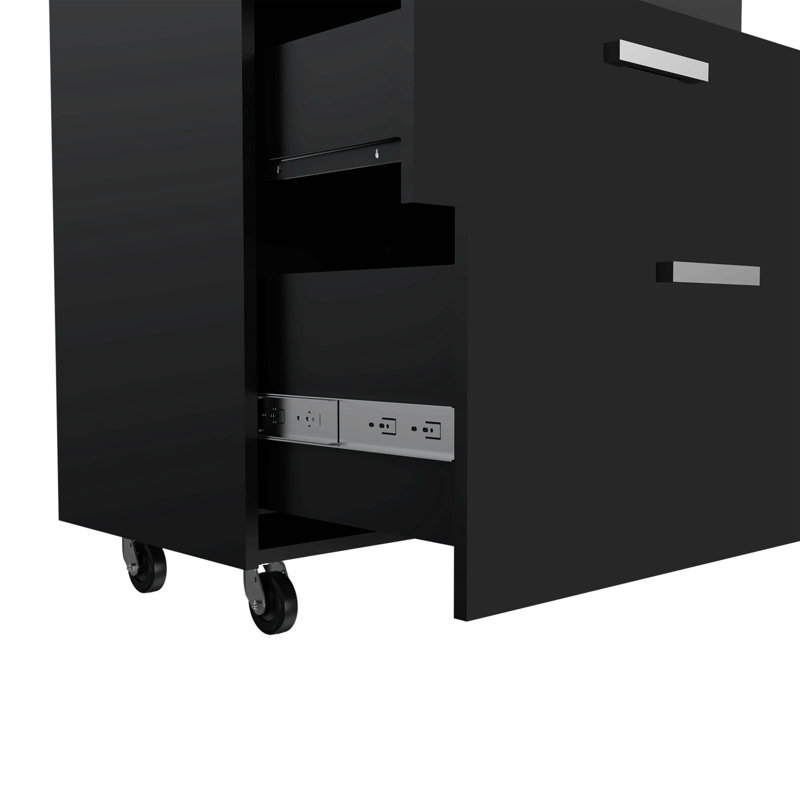 Armoire à rangement multiple H 35 po, trois tiroirs, quatre roulettes