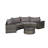 7-Piece Half-Moon Sectional Sofa Set with Coffee Table-1867773156