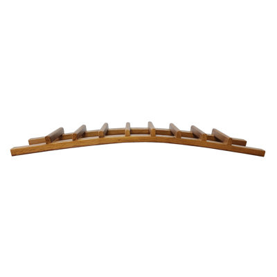 Arched 7 Bottle Solid Wood Tabletop Wine Bottle Rack in Brown by MGP