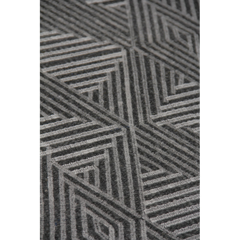 Pavilion Geometric Area Rug in Charcoal, Rectangle 8' x 10'