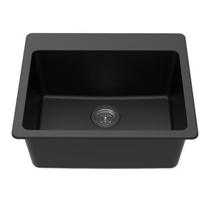 Évier de cuisine à double montage en granite L 25 po x l 22 po