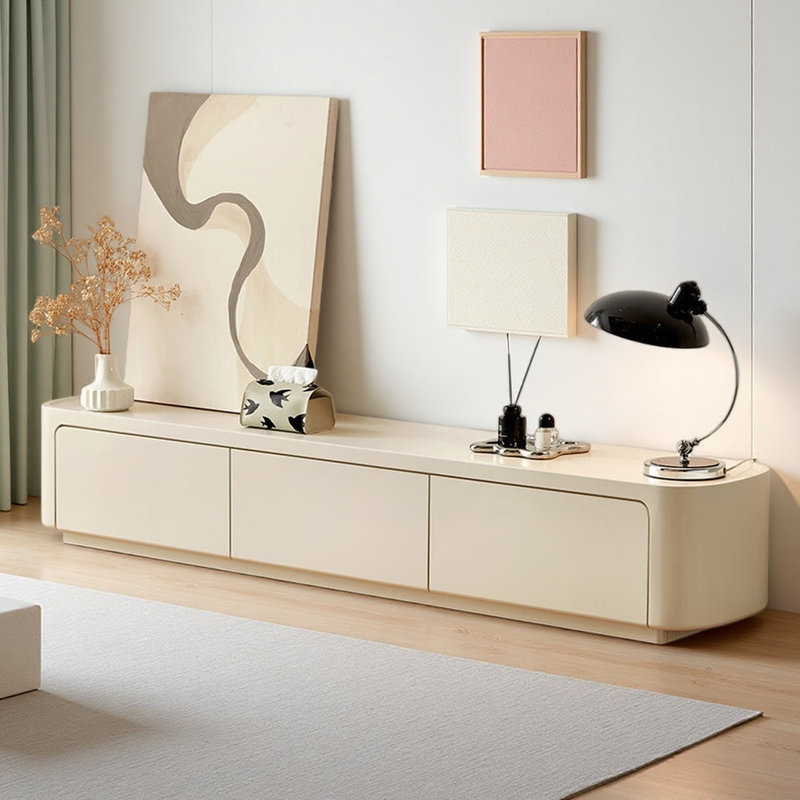 Meuble télé simple de style crème