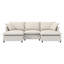 Canapé modulaire avec repose-pieds Chenille-1614786489