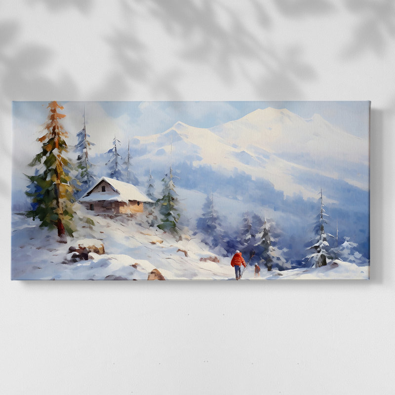 Paysage, série CCLV - Toile tendue avec châssis encadré - Prêt à être accroché, Naturel, H 17 po x l 33 po