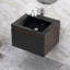 Meuble-lavabo mural moderne avec lavabo noir-338554065