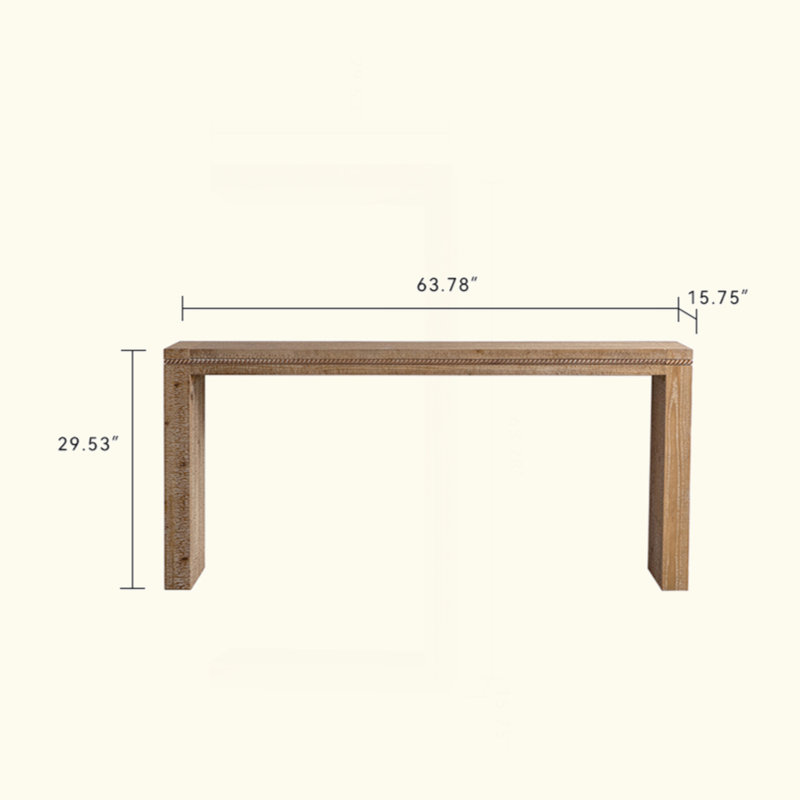 Console Table With Solid Wood For Living Room, Long Sofa Table Behind Couch, Retro Narrow Entryway Table For Hallway Foyer