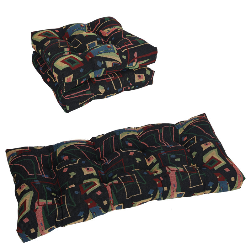 Coussins de canapé touffetés à tapisserie (ensemble de 3)