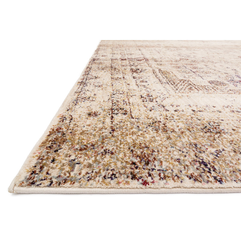 Tapis ivoire / brun / noir Goggin, Rectangle 9 pi 6 po x 13 pi