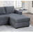 Modern Contemporary Style 2pc Sectional Sofa Right Arm Chaise Left Arm Sofa Plastic Legs Corduroy Upholstered-87140643