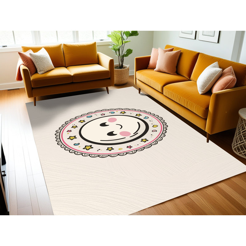 East Urban Home Washable Sky Clouds Nursery Kids Rug_Sky049, Rectangle 3' x 5'